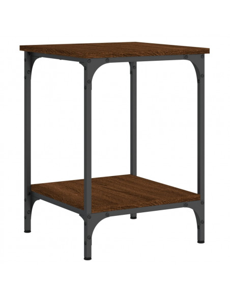 Tavolino da Salotto Rovere Marrone 40x40x55cm Legno Multistrato