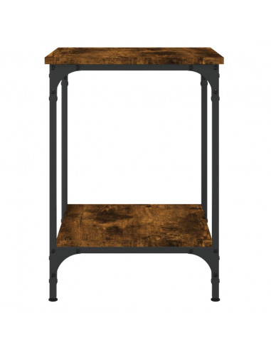 Tavolino da Salotto Rovere Fumo 40x40x55 cm Legno Multistrato