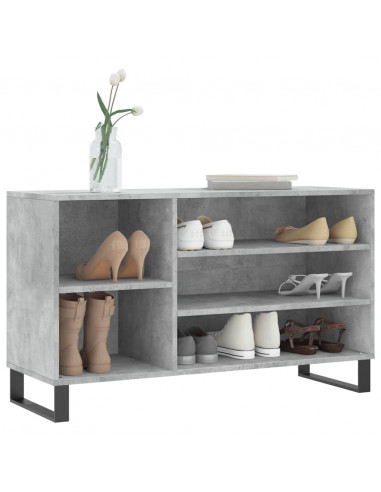 Scarpiera Grigio Cemento 102x36x60 cm in Legno Multistrato