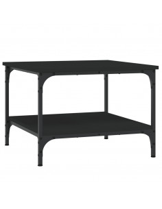 Tavolino da Salotto Nero 55x55x40 cm in Legno Multistrato 2