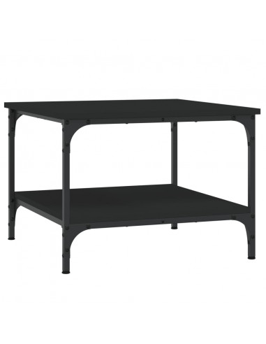 Tavolino da Salotto Nero 55x55x40 cm in Legno Multistrato