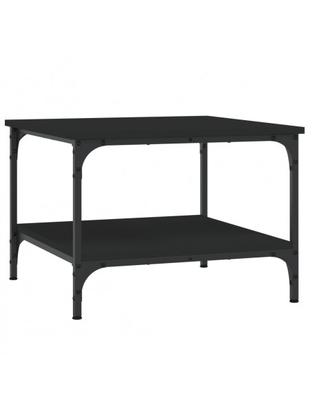Tavolino da Salotto Nero 55x55x40 cm in Legno Multistrato