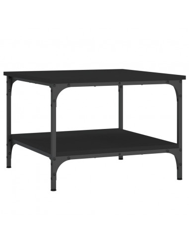 Tavolino da Salotto Nero 55x55x40 cm in Legno Multistrato
