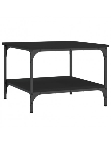 Tavolino da Salotto Nero 55x55x40 cm in Legno Multistrato