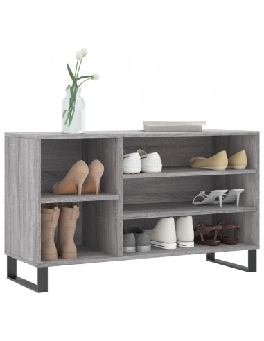 Scarpiera Grigio Sonoma 102x36x60 cm in Legno Multistrato
