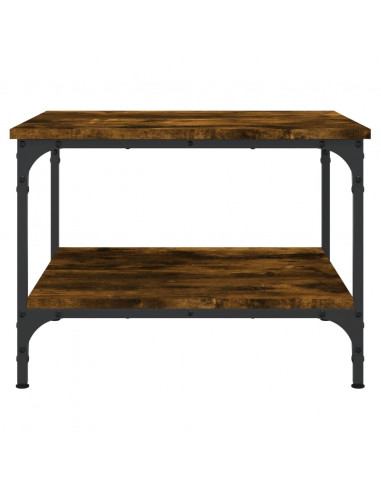 Tavolino da Salotto Rovere Fumo 55x55x40cm in Legno Multistrato