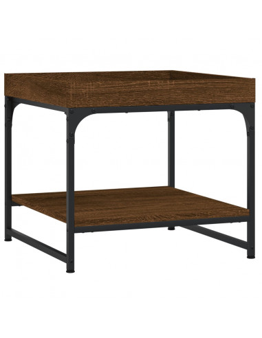 Tavolino Salotto Rovere Marrone 49,5x49,5x45 Legno Multistrato