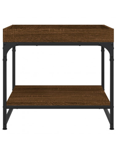 Tavolino Salotto Rovere Marrone 49,5x49,5x45 Legno Multistrato