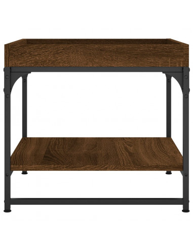 Tavolino Salotto Rovere Marrone 49,5x49,5x45 Legno Multistrato