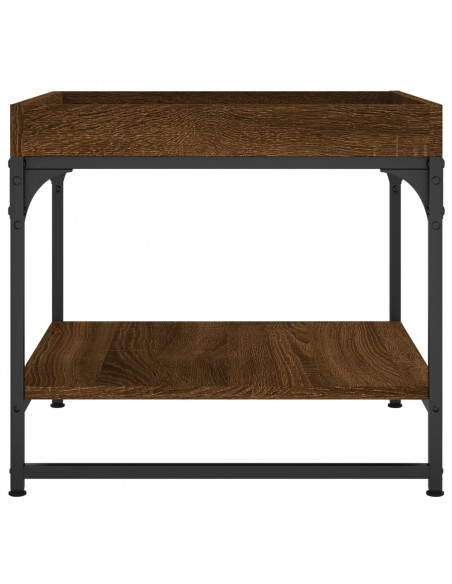 Tavolino Salotto Rovere Marrone 49,5x49,5x45 Legno Multistrato