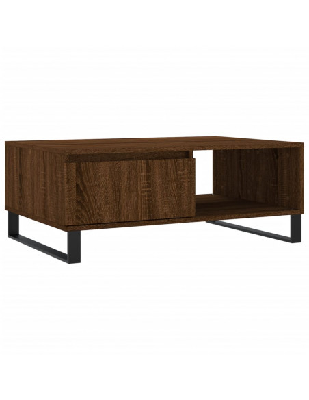 Tavolino da Salotto Rovere Marrone 90x60x35cm Legno Multistrato