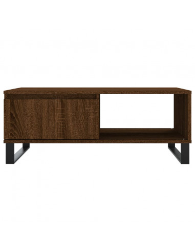Tavolino da Salotto Rovere Marrone 90x60x35cm Legno Multistrato