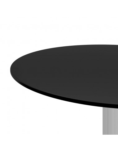 Tavolino da Salotto Nero 40 cm in Vetro Temperato