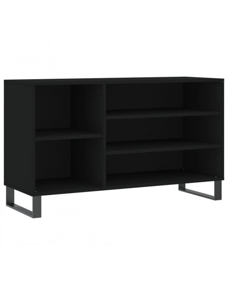 Scarpiera Nera 102x36x60 cm in Legno Multistrato