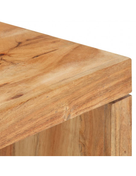 Set Tavolini da Caffè 2 pz in Legno Massello di Acacia