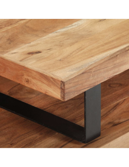 Set Tavolini da Caffè 2 pz in Legno Massello di Acacia