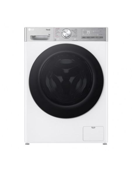 LG F4R9009TPWC Lavatrice 9kg AI DD, Classe A-40%, 1400 giri, TurboWash, Vapore