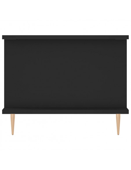 Tavolino da Salotto Nero 90x50x40 cm in Legno Multistrato