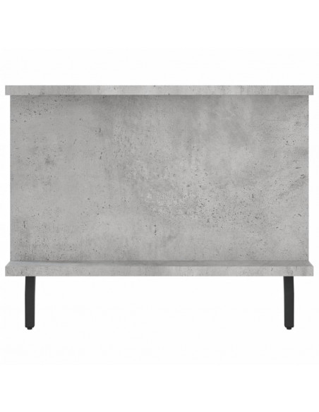 Tavolino da Salotto Grigio Cemento 90x50x40cm Legno Multistrato
