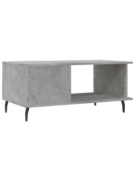 Tavolino da Salotto Grigio Cemento 90x50x40cm Legno Multistrato