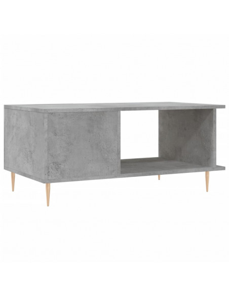 Tavolino da Salotto Grigio Cemento 90x50x40cm Legno Multistrato
