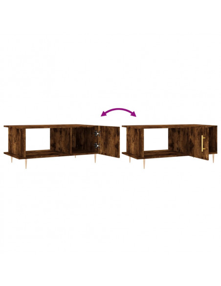 Tavolino da Salotto Rovere Fumo 90x50x40cm in Legno Multistrato