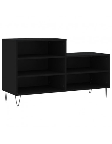 Scarpiera Nera 102x36x60 cm in Legno Multistrato