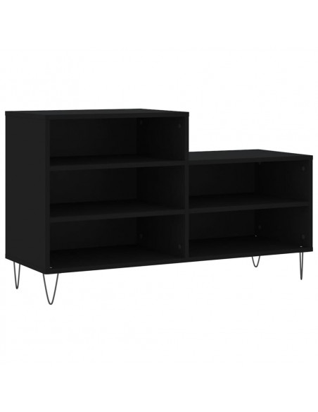 Scarpiera Nera 102x36x60 cm in Legno Multistrato