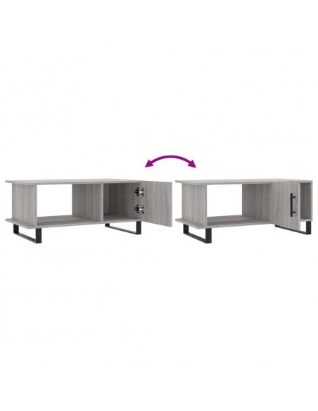 Tavolino da Salotto Grigio Sonoma 90x50x40 cm Legno Multistrato