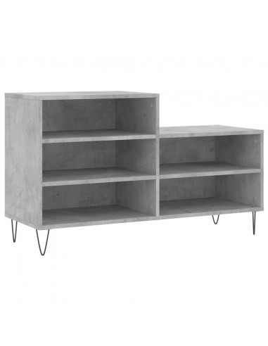 Scarpiera Grigio Cemento 102x36x60 cm in Legno Multistrato