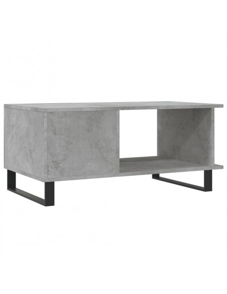 Tavolino da Salotto Grigio Cemento 90x50x40cm Legno Multistrato
