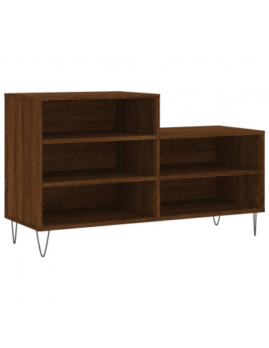 Scarpiera Rovere Marrone 102x36x60 cm in Legno Multistrato