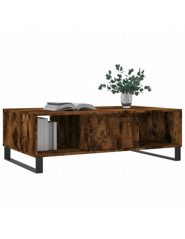 Tavolino da Salotto Rovere Fumo 104x60x35 cm Legno Multistrato