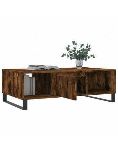 Tavolino da Salotto Rovere Fumo 104x60x35 cm Legno Multistrato