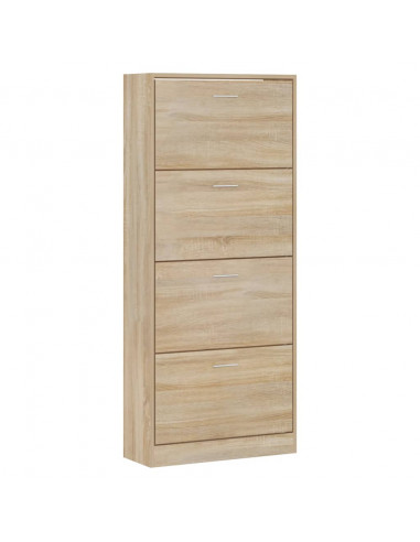 Scarpiera Rovere Sonoma 63x24x147 cm in Legno Multistrato