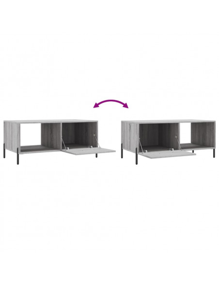 Tavolino da Salotto Grigio Sonoma 90x50x40 cm Legno Multistrato