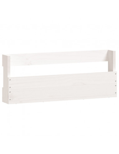 Scarpiere a Parete 2 pz Bianco 59x9x23cm Legno Massello di Pino