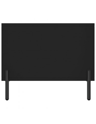 Tavolino da Salotto Nero 90x50x40 cm in Legno Multistrato