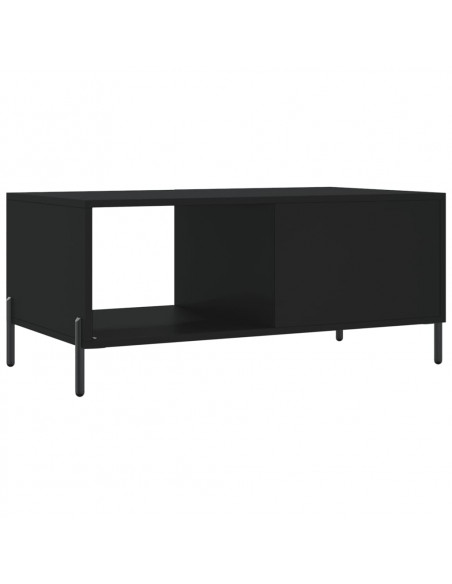 Tavolino da Salotto Nero 90x50x40 cm in Legno Multistrato