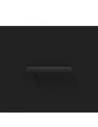 Tavolino da Salotto Nero 90x50x40 cm in Legno Multistrato