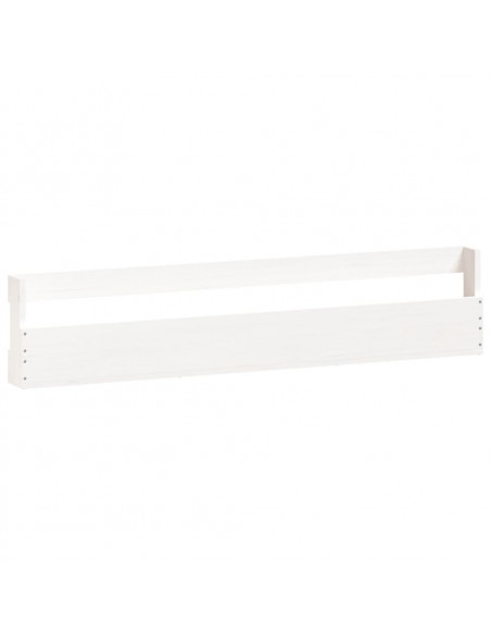 Scarpiere a Parete 2pz Bianco 110x9x23cm Legno Massello di Pino