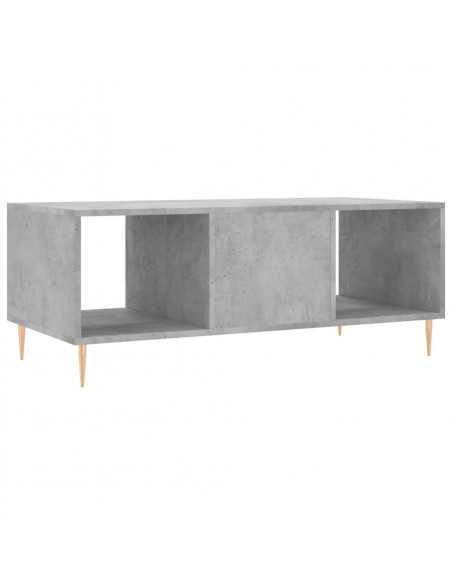Tavolino Salotto Grigio Cemento 102x50x40 cm Legno Multistrato