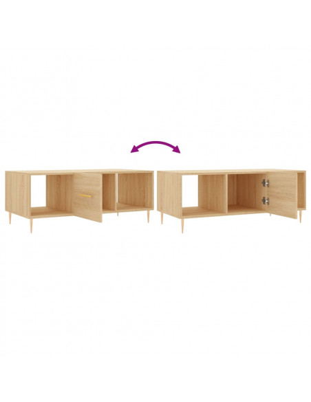 Tavolino da Salotto Rovere Sonoma 102x50x40cm Legno Multistrato