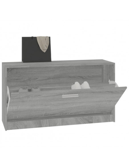 Scarpiera Grigio Sonoma 80x24x45 cm in Legno Multistrato