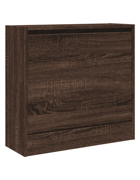 Scarpiera Rovere Marrone 60x21x57 cm in Legno Multistrato