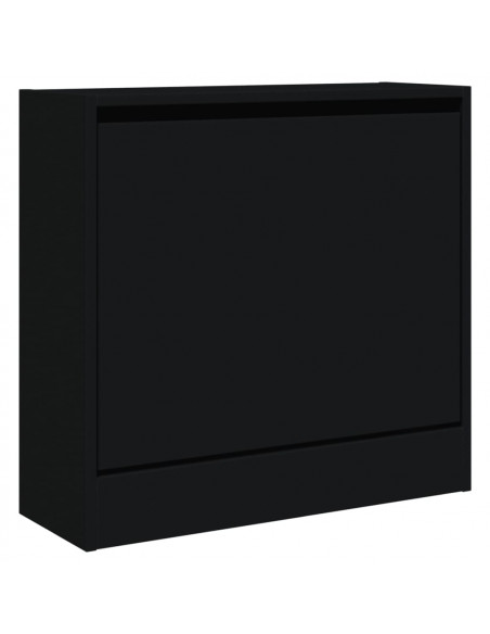 Scarpiera Nera 60x21x57 cm in Legno Multistrato