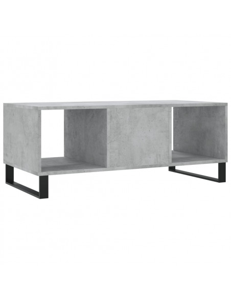 Tavolino Salotto Grigio Cemento 102x50x40 cm Legno Multistrato