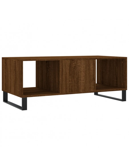 Tavolino Salotto Rovere Marrone 102x50x40 cm Legno Multistrato