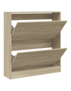 Scarpiera Rovere Sonoma 80x21x87,5 cm in Legno Multistrato 2