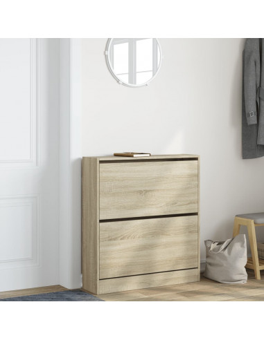 Scarpiera Rovere Sonoma 80x21x87,5 cm in Legno Multistrato